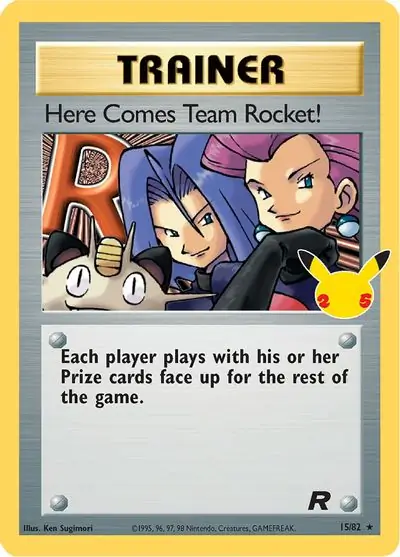 Here Comes Team Rocket! Pokemon card from Celebrations: Classic Collection