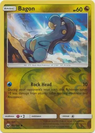 Bagon Reverse Holo Pokemon card from Celestial Storm
