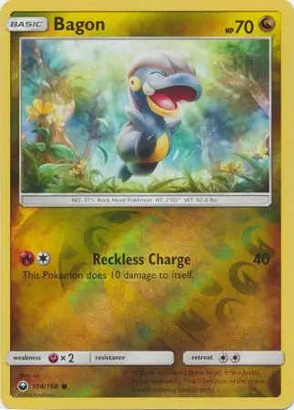 Bagon Reverse Holo Pokemon card from Celestial Storm