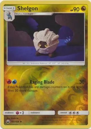 Shelgon Reverse Holo Pokemon card from Celestial Storm