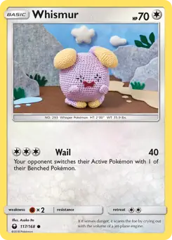 Whismur Pokemon card from Celestial Storm
