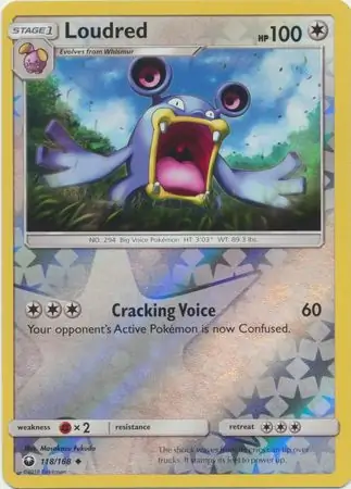 Loudred Reverse Holo Pokemon card from Celestial Storm