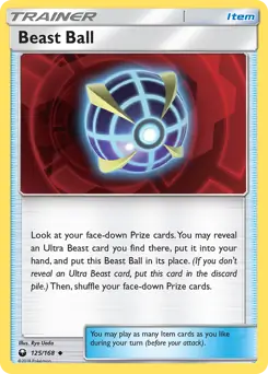Beast Ball Pokemon card from Celestial Storm