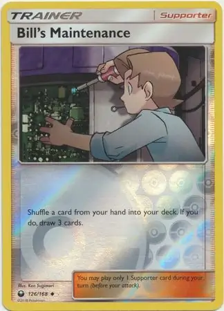 Bill's Maintenance Reverse Holo Pokemon card from Celestial Storm