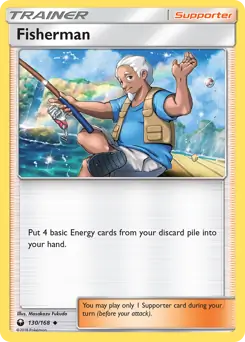 Fisherman Pokemon card from Celestial Storm