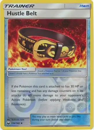 Hustle Belt Reverse Holo Pokemon card from Celestial Storm