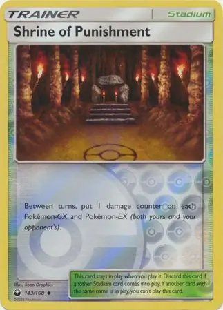 Shrine of Punishment Reverse Holo Pokemon card from Celestial Storm