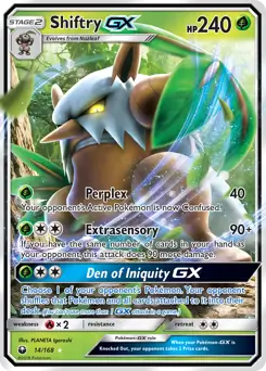 Shiftry GX Pokemon card from Celestial Storm