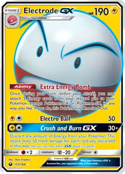 Full Art Electrode GX Pokemon card from Celestial Storm