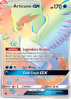 Articuno GX Secret Pokemon card from Celestial Storm