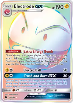 Electrode GX Secret Pokemon card from Celestial Storm