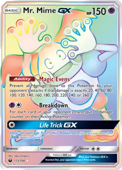 Mr. Mime GX Secret Pokemon card from Celestial Storm