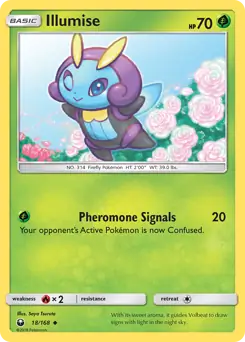 Illumise Pokemon card from Celestial Storm