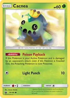 Cacnea Pokemon card from Celestial Storm