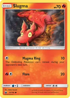 Slugma Pokemon card from Celestial Storm