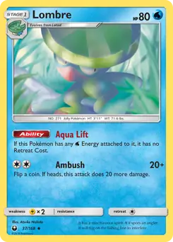 Lombre Pokemon card from Celestial Storm