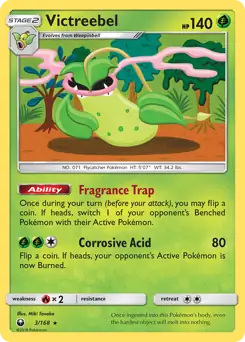 Victreebel Pokemon card from Celestial Storm