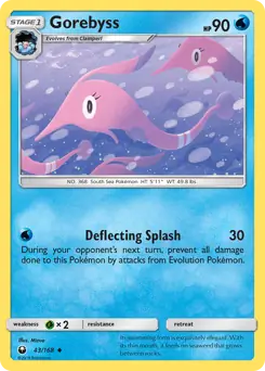 Gorebyss Pokemon card from Celestial Storm