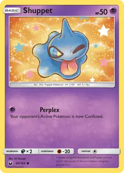 Shuppet Pokemon card from Celestial Storm