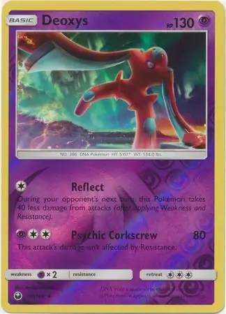 Deoxys Reverse Holo Pokemon card from Celestial Storm