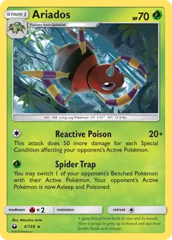 Ariados Pokemon card from Celestial Storm