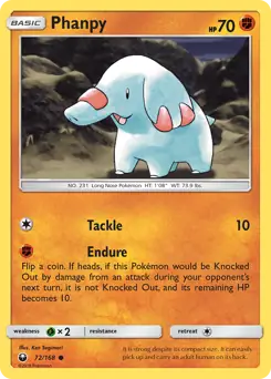 Phanpy Pokemon card from Celestial Storm
