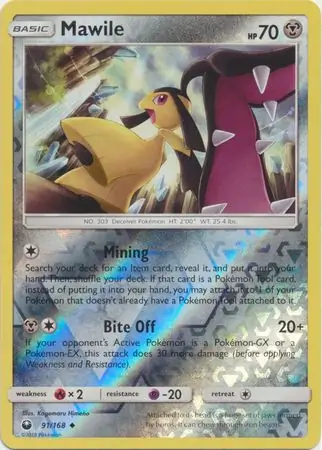 Mawile Reverse Holo Pokemon card from Celestial Storm