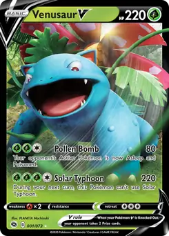 Venusaur V Pokemon card from Champion's Path