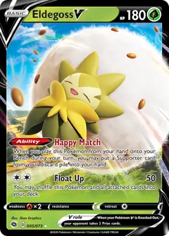 Eldegoss V Pokemon card from Champion's Path