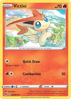 Victini Pokemon card from Champion's Path