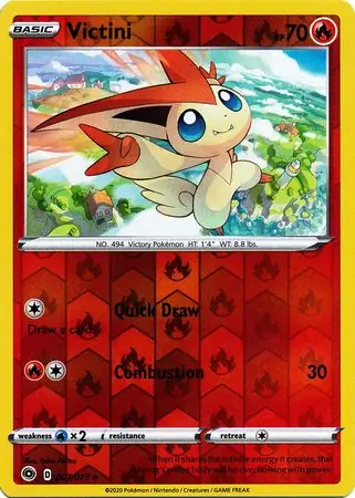 Victini Reverse Holo Pokemon card from Champion's Path