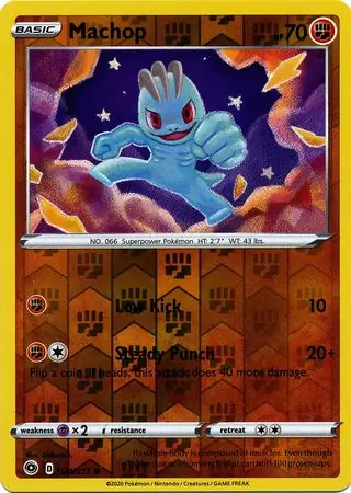 Machop Reverse Holo Pokemon card from Champion's Path