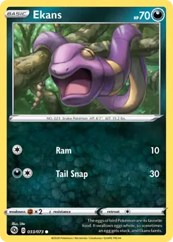Ekans Pokemon card from Champion's Path