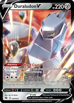 Duraludon V Pokemon card from Champion's Path