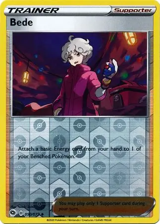 Bede Reverse Holo Pokemon card from Champion's Path