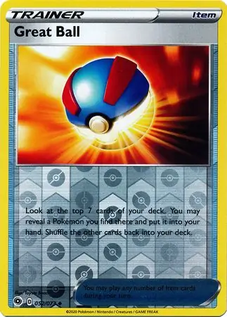Great Ball Reverse Holo Pokemon card from Champion's Path