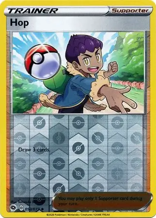 Hop Reverse Holo Pokemon card from Champion's Path