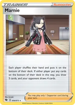 Marnie Holo Pokemon card from Champion's Path