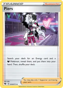 Piers Pokemon card from Champion's Path