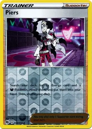 Piers Reverse Holo Pokemon card from Champion's Path