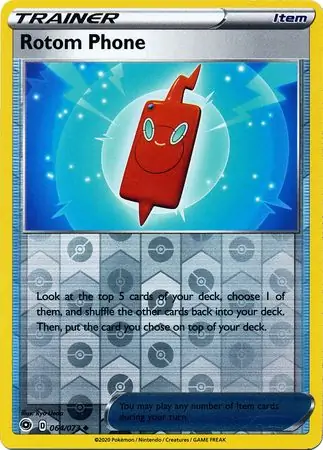 Rotom Phone Reverse Holo Pokemon card from Champion's Path