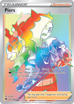 Piers Secret Pokemon card from Champion's Path