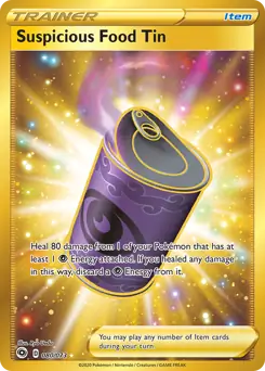 Suspicious Food Tin Secret Pokemon card from Champion's Path