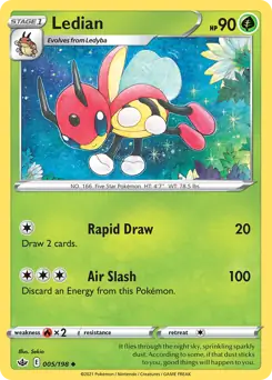 Ledian Pokemon card from Chilling Reign