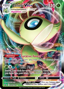 Celebi VMAX Pokemon card from Chilling Reign