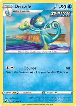 Drizzile Pokemon card from Chilling Reign