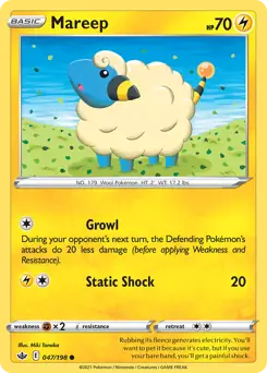 Mareep Pokemon card from Chilling Reign