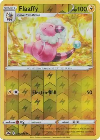 Flaaffy Reverse Holo Pokemon card from Chilling Reign