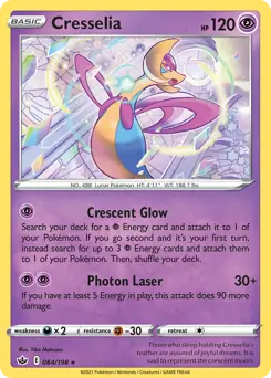 Cresselia Pokemon card from Chilling Reign