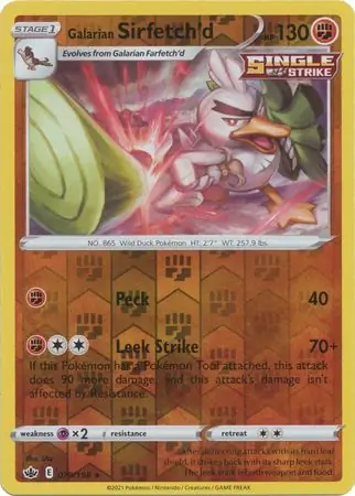 Galarian Sirfetch'd Reverse Holo